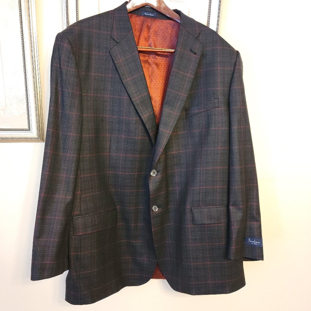 Men's modern gray plaid coat
